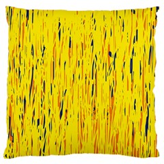 Yellow Pattern Standard Flano Cushion Case (one Side)