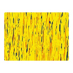 Yellow Pattern Double Sided Flano Blanket (mini)  by Valentinaart