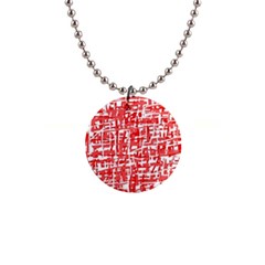 Red Decorative Pattern Button Necklaces by Valentinaart