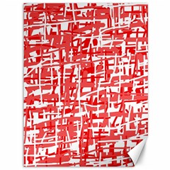 Red Decorative Pattern Canvas 36  X 48   by Valentinaart