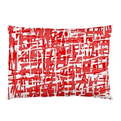 Red Decorative Pattern Pillow Case by Valentinaart