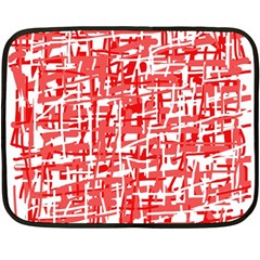 Red Decorative Pattern Fleece Blanket (mini) by Valentinaart