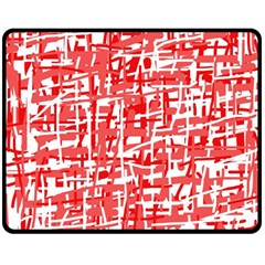 Red Decorative Pattern Fleece Blanket (medium) 