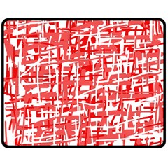 Red Decorative Pattern Double Sided Fleece Blanket (medium) 