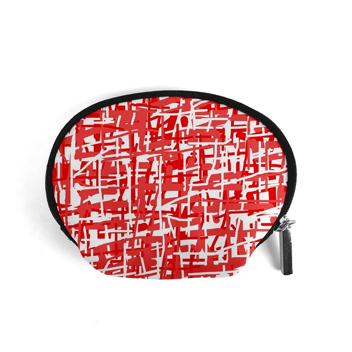 Red decorative pattern Accessory Pouches (Small) 