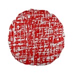 Red decorative pattern Standard 15  Premium Flano Round Cushions Front