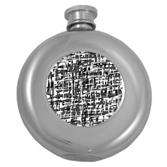 Gray Pattern Round Hip Flask (5 Oz) by Valentinaart