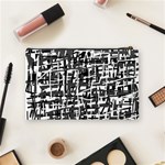 Gray pattern Cosmetic Bag (Medium)  Back