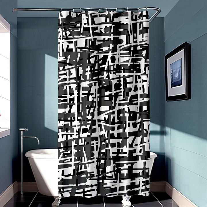 Gray pattern Shower Curtain 36  x 72  (Stall) 