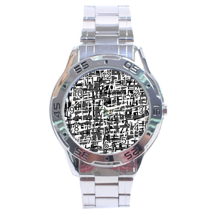 Gray pattern Stainless Steel Analogue Watch