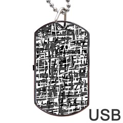 Gray Pattern Dog Tag Usb Flash (one Side)