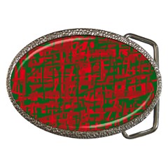 Green And Red Pattern Belt Buckles