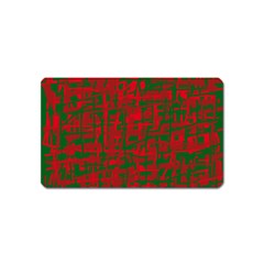 Green And Red Pattern Magnet (name Card) by Valentinaart