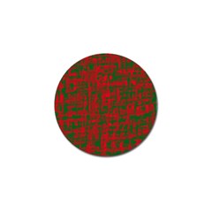 Green And Red Pattern Golf Ball Marker by Valentinaart