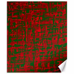 Green And Red Pattern Canvas 8  X 10  by Valentinaart