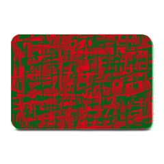 Green And Red Pattern Plate Mats