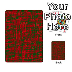 Green And Red Pattern Multi-purpose Cards (rectangle) 