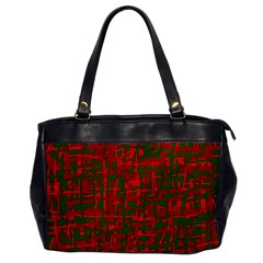 Green And Red Pattern Office Handbags by Valentinaart