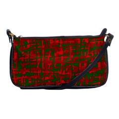 Green And Red Pattern Shoulder Clutch Bags