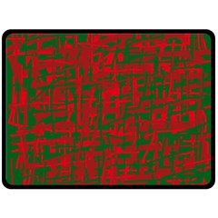 Green And Red Pattern Fleece Blanket (large) 