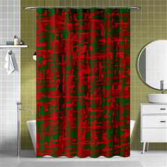 Green And Red Pattern Shower Curtain 48  X 72  (small) 