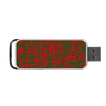 Green and red pattern Portable USB Flash (Two Sides) Back