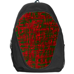 Green And Red Pattern Backpack Bag by Valentinaart