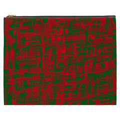 Green And Red Pattern Cosmetic Bag (xxxl) 