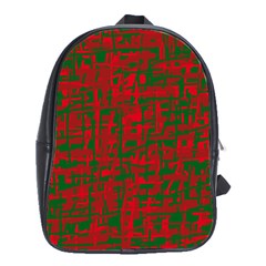 Green And Red Pattern School Bags (xl) 