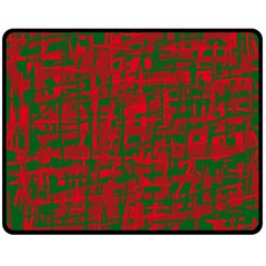 Green And Red Pattern Double Sided Fleece Blanket (medium) 