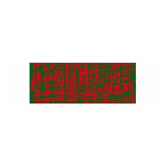 Green And Red Pattern Satin Scarf (oblong)