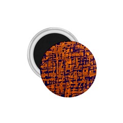 Blue And Orange Decorative Pattern 1 75  Magnets