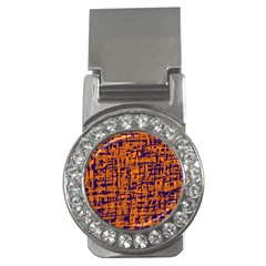 Blue And Orange Decorative Pattern Money Clips (cz) 