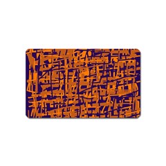 Blue And Orange Decorative Pattern Magnet (name Card) by Valentinaart