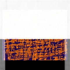 Blue And Orange Decorative Pattern Rectangular Jigsaw Puzzl