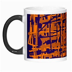 Blue And Orange Decorative Pattern Morph Mugs