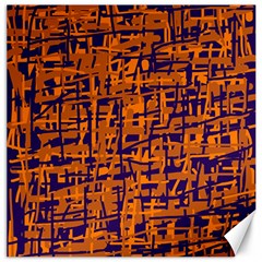 Blue And Orange Decorative Pattern Canvas 12  X 12  