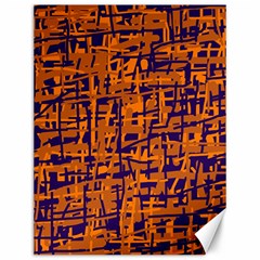 Blue And Orange Decorative Pattern Canvas 12  X 16   by Valentinaart