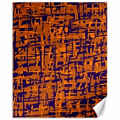 Blue And Orange Decorative Pattern Canvas 16  X 20  