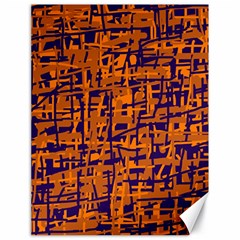 Blue And Orange Decorative Pattern Canvas 18  X 24  