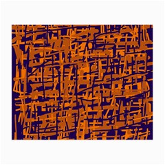 Blue And Orange Decorative Pattern Small Glasses Cloth (2-side)