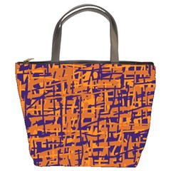 Blue And Orange Decorative Pattern Bucket Bags