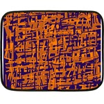 Blue and orange decorative pattern Fleece Blanket (Mini) 35 x27  Blanket