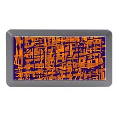 Blue And Orange Decorative Pattern Memory Card Reader (mini)