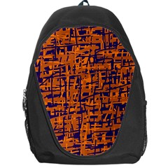 Blue And Orange Decorative Pattern Backpack Bag