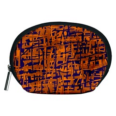 Blue And Orange Decorative Pattern Accessory Pouches (medium) 