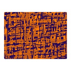 Blue And Orange Decorative Pattern Double Sided Flano Blanket (mini) 