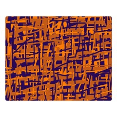 Blue And Orange Decorative Pattern Double Sided Flano Blanket (large) 