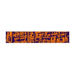 Blue And Orange Decorative Pattern Flano Scarf (mini)