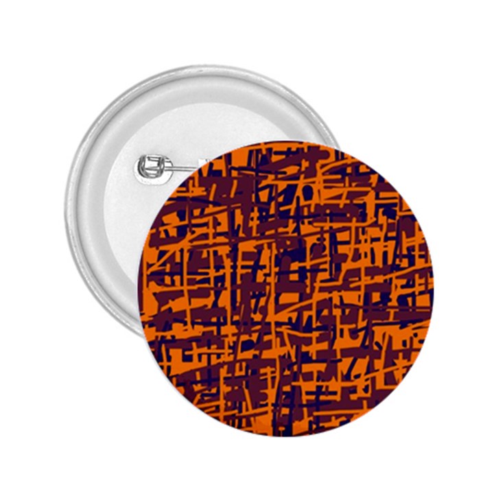 Orange and blue pattern 2.25  Buttons